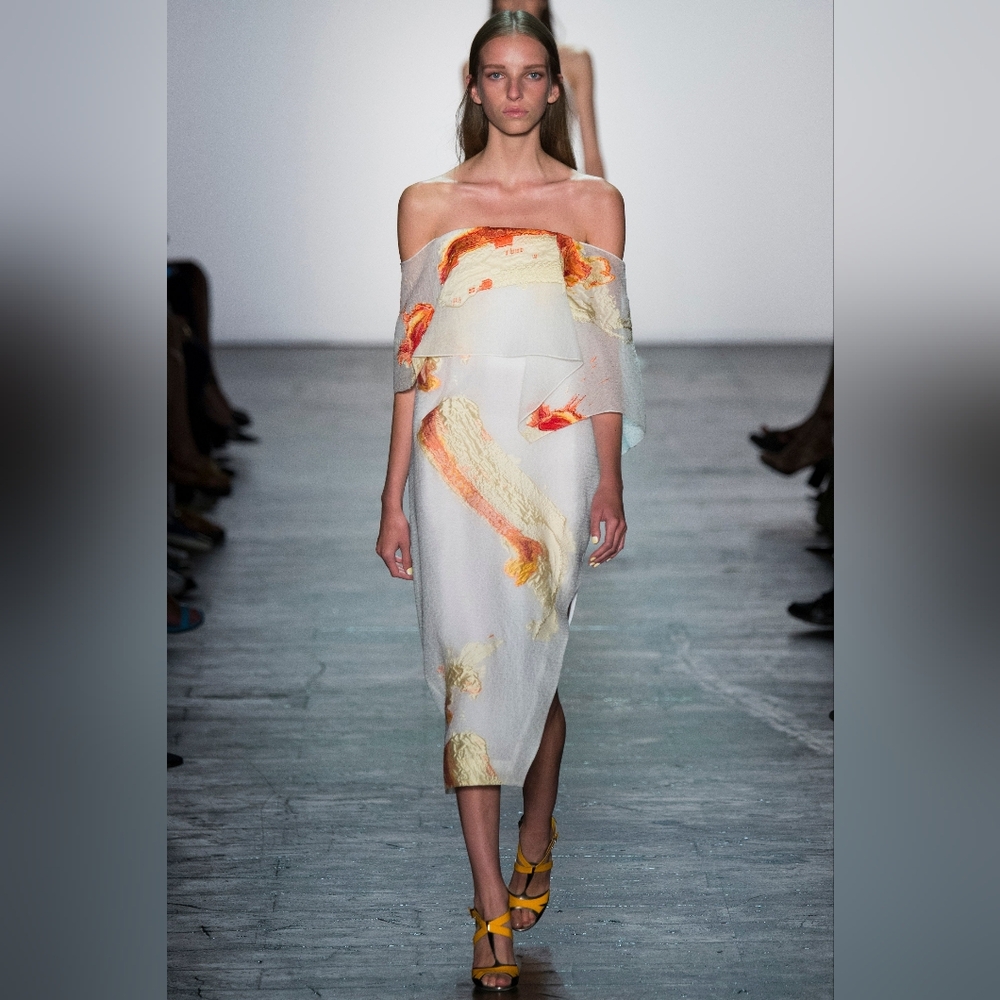 $3,250 PRABAL GURUNG ZEST SILK RUNWAY DRESS 0